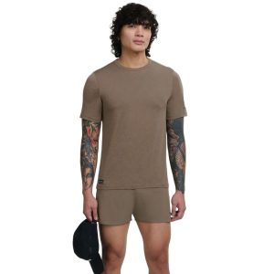 STOPWATCH SHORT SLEEVE - חום בז EW